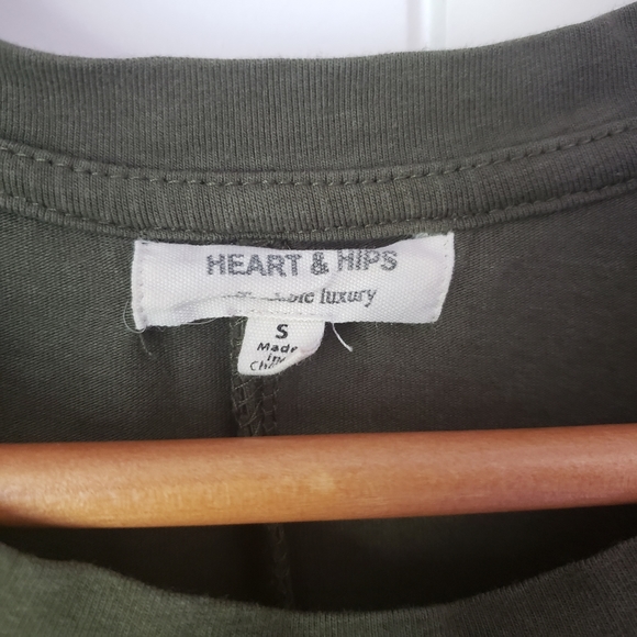 Olive Army Green Pocket T-Shirt Dress - Picture 3 of 4